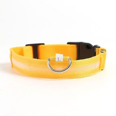LED 애견 강아지 목줄(L) (옐로우) 밤산책 led개목줄 dhy+638zc