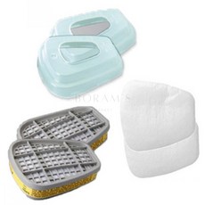 보람스마켓 6200 7502 마스크용 필터 3종세트 마스크휠터 석면 마스크리필용