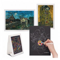 프라픽 뚝딱 스크래치 명화액자 대 만들기 그림 그리기 교구 재료, 1개, 04 꿈