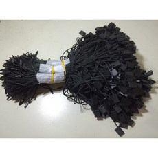 棉線子母扣/吊牌繩/標籤繩 1000條裝，尼龍材質，多用途吊粒線扣，適用於服飾配件禮品標示, 黑色