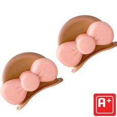 알탱고 귀여운 동물 /리본 곰/ 귀 헬멧 부착형 장식 레포츠용 선물용, 브라운/핑크