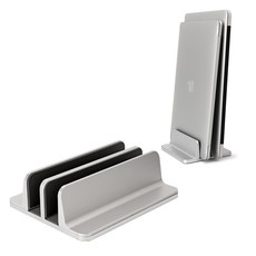 스냅케이스 노트북 세로 수직 거치대 스탠드 보관함, 2슬롯 (N32), 실버, 1개
