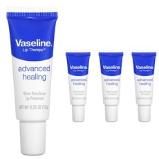 Vaseline 凡士林 進階修護護唇膏, 透明, 10g, 4個