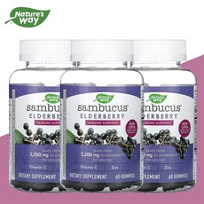 네이처스웨이 삼부커스 엘더베리 60구미젤리 3개, 60정
