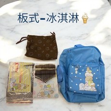 角落小夥伴 卡林巴拇指琴 套組 美國梣木琴身 附贈品, 1個, 板式-森林
