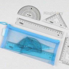 M9 구부러지는 각도기 삼각자세트 각도기자 수학준비물