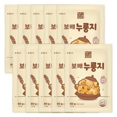보배 누룽지 국내산 즉석 간편조리 1인분 개별포장 묶음, 10개, 60g