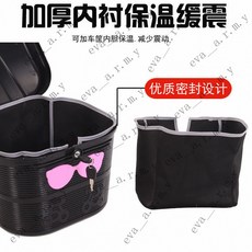 通用電瓶車電動自行車折疊車筐 防盜帶鎖大容量車簍 自行車掛籃 單車置物籃, 1個, 黑色內膽+工具+（夜晚反光條）