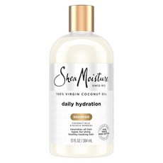 Shea Moisture 데일리 하이드레이션 샴푸 버진 코코넛 오일 모든 모발 타입용 황산염 프리 368.5g(13온스), 1, 384ml