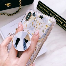 Twinko 幾何三角大理石金箔防摔氣墊空壓殼