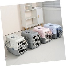 소형 반려동물 이동 캐리어 강아지 고양이 외출 케이지 통풍 휴대용 하드 이동장 6KG이내, 1개, 그레이
