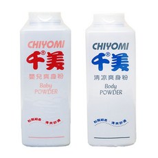 千美 嬰兒爽身粉/清涼爽身粉 350g, 1個, 清涼爽身粉(藍色)