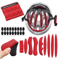 자전거 헬멧 속 패드 내피 스펀지 교환 킥보드 인라인 안전모 하이바 모자안감 내피, 레드