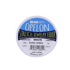 Opelon 치실 스트레처 주얼리 비즈 코드 실 신축성 있는 사이즈 지름 0.7mm 5미터 스풀 제작용 매듭이 쉬운 목걸이 팔찌 및 진주 공예 화이트 투명 색상 164524