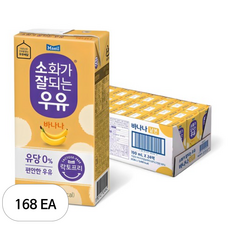소화가잘되는우유 바나나, 190ml, 168개