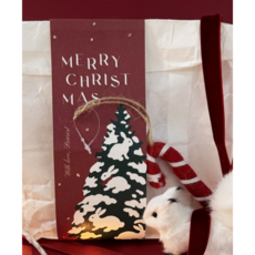 크리스마스 띠지 상자 포장 선물 박스 답례품 구디백, 40매