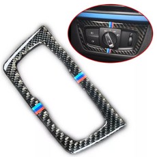 真碳纖維 Carbon fiber 頭燈 大燈開關框貼片 雙三色標 適合13-18 F30 328i F32 M3 M4, 1個