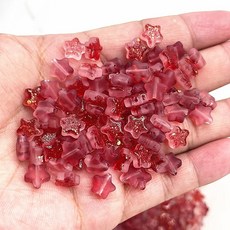 새로운 30PCS 8MM 스페이서 DIY 보석에 구슬 만들기 팔찌 수제 귀걸이 다섯개 비즈 유리 스타 매트