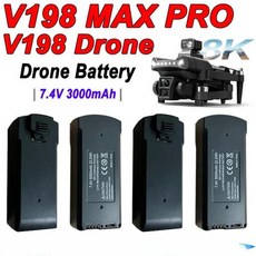 호환 V198 GPS RC Quadcopter 예비 배터리 액세서리 부품 7.4V 3000mAh MAX PRO 8K 드론, 03 2PCS