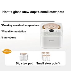 220V 자동 요구르트 기계 Leben 효소 낫토 다기능 막걸리 식초 일정한 온도 발효기 1L, EU, High end