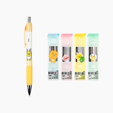 카카오프렌즈 / 샤프+샤프심+지우개 세트 / 라이언 어피치 무지 튜브 / 초등학생샤프세트 중학생샤프세트 샤프세트0.5 캐릭터샤프 카카오지우개, 011.샤프(무지1개)+샤프심(랜덤4개)