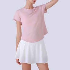 Zebeer 여성 편안한 스포츠 헬스 반팔티 필라테스 상의