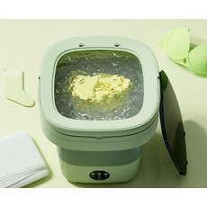 접이식 초소형 세탁기 초미니 휴대용 탈수 소형 미니 가정용 초소형세탁기 세탁 여행용, 7l 제이드 베이지 옐로우 라운드 드럼, 기본 모델명/품번