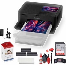 캐논 셀피 CP1500 무선 사진 프린터와 KP108IN 잉크 검정색 | 휴대용 4x6 프린터 + 64GB 초고속 메모리 카드 세척 키트 기타 3073535, 캐논 셀피 CP1500 무선 사진 프린터와 KP108I