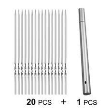 바베큐 꼬치 스테인리스 가능 스틱 그릴 보관통 재사용 스틸, 1세트, 20pcs forks  1 Tube