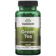 Swanson 斯旺森 綠茶萃取膠囊 500mg, 100顆, 1罐