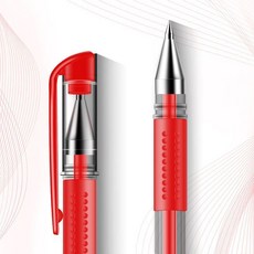 中性筆 0.5mm 子彈頭 簽字筆 書寫工具, 1個, 經濟款 12支 紅色 ,0.5mm 12支