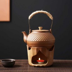 사케주전자일식도자기제사전통주가정용, 1개, 대형 호박 주전자+온열기