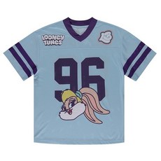 여성용 축구 저지 - 여성용 스포츠 스타일 상의 - 여성용 귀여운 축구 저지 - 여성용 그래픽 게임 데이 티 라이트 블루 롤라 풋볼 M