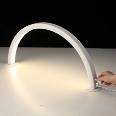 네일아트 조명 손톱관리 LED 반달모양 작업등 시술대, 40w 블랙 소형 다이아몬드 포함, 기본 색상