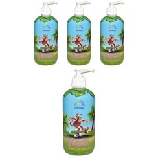 레인보우리서치 키즈 샴푸 & 바디 워시 올인원클렌저 고인' 코코넛, 360ml, 4개