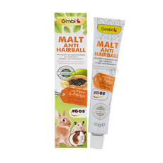 德國竣寶Gimbi 小動物木瓜酵素化毛膏 囓齒動物健康零食 含麥芽纖維 50g, 1個, 每條50g, 化毛