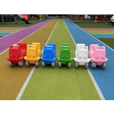 자동차 롤러코스터 수동 조립식 도르래 실내외 신형 놀이터 빨강 유치원 놀이용, 1개, 단일 슬라이드 카트