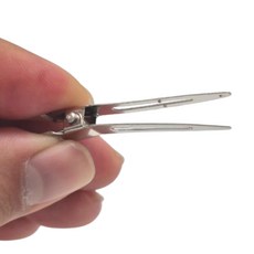 업스타일 고정 머리핀 샵 메이크업 세팅 클립 은색 9cm 4.5cm 1개