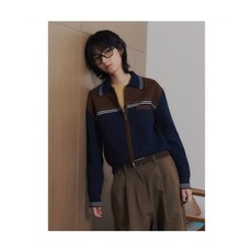 에잇세컨즈 여성 카디건 35625ACC1R 아우터 배색 니트아우터