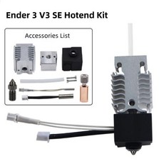 Creality Ender 3 V3 SE 핫엔드 키트 티타늄 합금 스로트 바이메탈 히트브레이크 24V 40W J-헤드 Ender-3 V3 SE 히팅 블록 키트, 2)Nano nozzle
