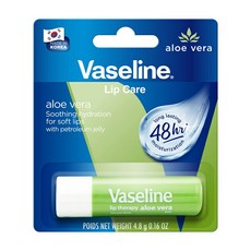 【Vaseline 凡士林】護唇膏【兔雜tuzha】, 1個, 4.8g, 蘆薈