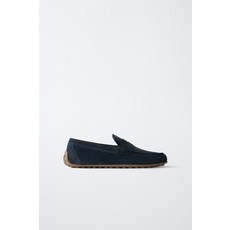 ZARA 자라 스웨이드 로퍼 - 마린 블루 YEW342 DWE748
