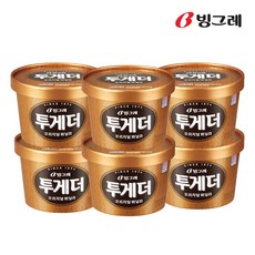 빙그레 투게더 바닐라 홈 한박스 아이스크림, 900ml, 6개