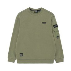 내셔널지오그래픽 키즈 K233USW820 어드벤처 소매포켓 맨투맨 LICHEN KHAKI 364833