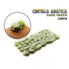 【微景小舖】微景觀 積雪草蔟系列 草叢條 情景模型材料 火車草叢 微縮模型 模型材料 沙盤場景 微縮場景 假草皮 模型花, 1個, 積雪草蔟-深綠, 積雪草蔟-深綠