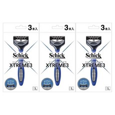 쉬크 익스트림 3 일회용면도기, 3개입, 3개
