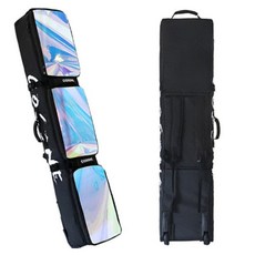 바퀴달린 스키가방 스노보드 분리식 장비 보관함 캐리어, N. 블랙(160~173cm)