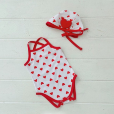 9개월 아기수영복 돌 나시 하트 물놀이 보넷 세트