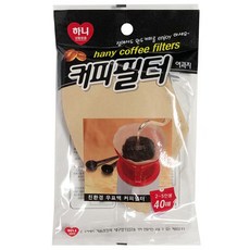 하니 커피필터여과지 2~5인용(40매입) 핸드드립 종이 all0672LX, 단일, 단일