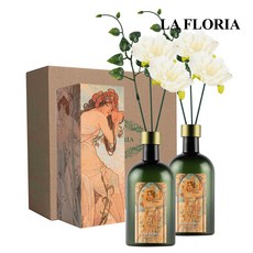 라플로리아 꽃 디퓨저, 2개, 500ml, S5.장미뿜뿜향/B9.미니모란-L12/화이트
